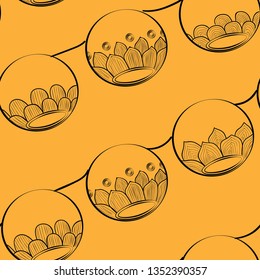 fairy lights graphic color seamless vector pattern. Concept for invitation, print, postcard 