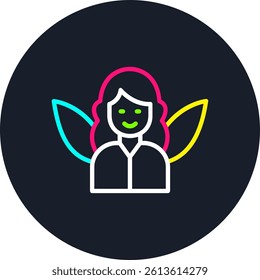 Fairy Line Multi Colour Circle