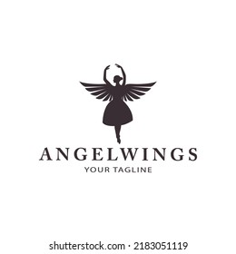 fairy logo abstract design concept for beauty salon  massage  cosmetic  spa or fashion  vector icon symbol illustration design