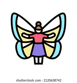 vector de icono de magia de hadas. signo mágico de hadas. ilustración de símbolo aislado