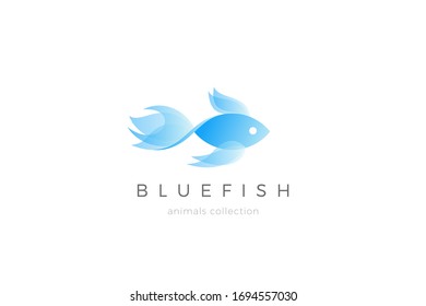 Plantilla vectorial de diseño abstracto con el logotipo Fairy Magic Fish Seafood.