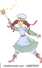 Fairy with a magic wand