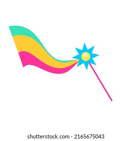 Fairy Magic wand illustration. vector clip art.
