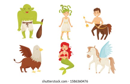 Fairy Magical Creatures From Kids Book Vector Set