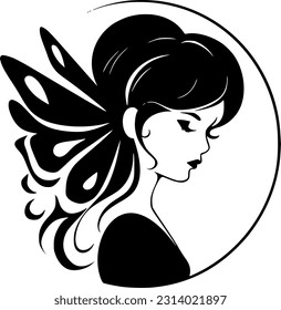 Fairy - Minimalist and Flat Logo - Vector illustration