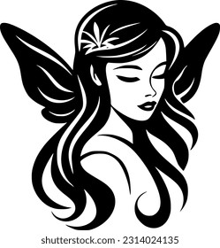 Fairy - Minimalist and Flat Logo - Vector illustration