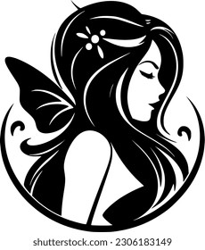 Fairy | Minimalist and Simple Silhouette - Vector illustration