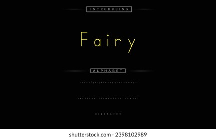 Fairy Modern Bold Font. Sans Serif Font. Regular Italic Uppercase Lowercase Typography urban style alphabet fonts for fashion, sport, technology, digital, movie, logo design, vector