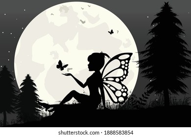 妖精シルエットイラスト の画像 写真素材 ベクター画像 Shutterstock