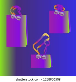 Fairy multicolor geometric simple shop package.