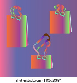 Fairy multicolored geometric simple shop package.