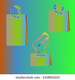 Fairy multicolored geometric simple shop package.