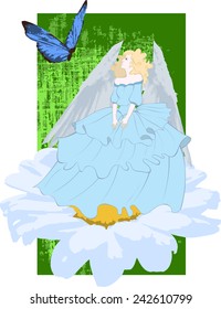 Fairy on flower