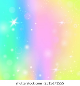 Fairy Pattern. Pink Rainbow Gradient. Girl Hologram. Fairytale Mystical Effect. Purple Galaxy Invitation. Blue Cosmic Background. Unicorn Glitter. Candy Fairy Pattern.