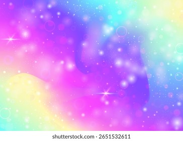 Padrão de Fadas. Convite de Princesa Roxa. Fundo Mágico. Convite Holográfico Abstrato. Holograma Mágico Rosa. Gradiente do Universo Azul. Arco-íris. Fada bonito padrão.