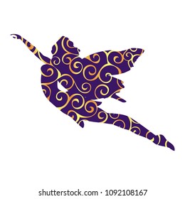 Fairy pattern silhouette fairytale fantasy magical