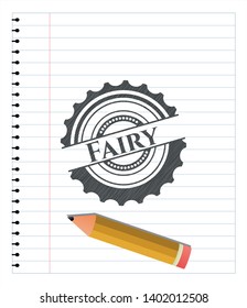 Fairy pencil strokes emblem. Vector Illustration. Detailed.