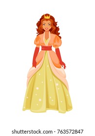 Fairy princess isolated on white background. Character design. Vector illustration