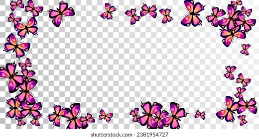 Las mariposas púrpura de hadas abstraen el fondo vectorial. Metas ornamentadas de verano. Fondo de escritorio de fantasía abstracta de mariposas decorativas. Unas alas suaves insectos diseño gráfico. Criaturas frágiles.