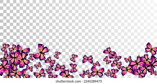 Fairy purple butterflies cartoon vector wallpaper. Summer cute moths. Decorative butterflies cartoon baby background. Gentle wings insects patten. Garden beings.