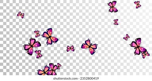 Fairy purple butterflies cartoon vector illustration. Summer cute insects. Fancy butterflies cartoon fantasy background. Tender wings moths patten. Garden beings.