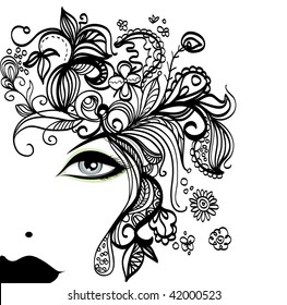 Fairy Queen, hand-drawn vector illustration