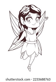 fairy with rose colorless character