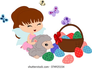 Fairy with sheep.