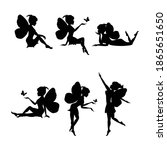 fairy silhouette, simple vector illustration