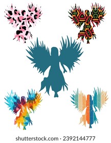 fairy silhouette various vector Fairy silhouettes