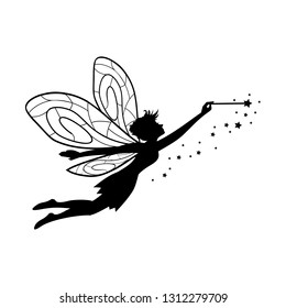 fairy silhouette vector