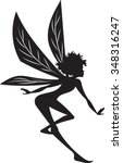 Fairy Silhouette - Vector Illustration