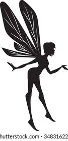 Fairy Silhouette - Vector Illustration