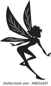 Fairy Silhouette - Vector Illustration