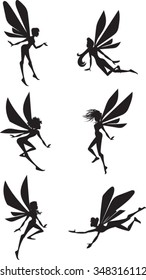 Fairy Silhouettes - Clipart Art - Vektorgrafik