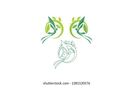 fairy spa health logo icon vector