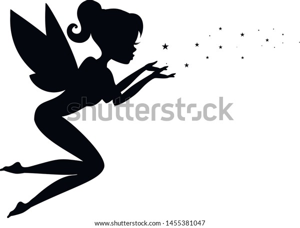 Fairy and star dust\
vector silhouette eps