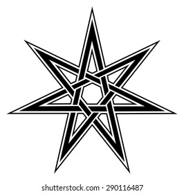 Similar Images, Stock Photos & Vectors of Seven point star or septagram ...