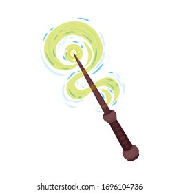 Fairy Stick with Sparkling Glow for Magic Enchantment Vector Illustration