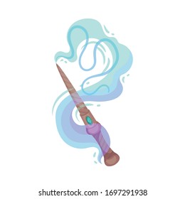 Fairy Stick with Sparkling Glow for Magic Enchantment Vector Illustration