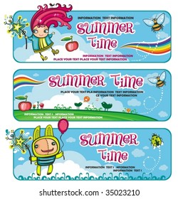 Fairy sunny banners for kids.