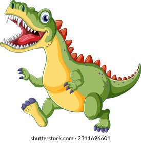 Fairy tail dinosaur cartoon character illustration