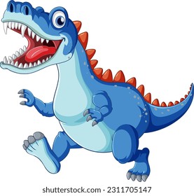 Fairy tail dinosaur cartoon character illustration