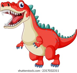 Fairy tail dinosaur cartoon character illustration
