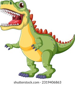 Fairy tail dinosaur cartoon character illustration