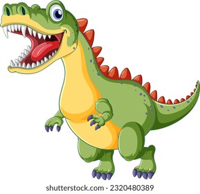 Fairy tail dinosaur cartoon character illustration