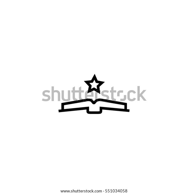 Fairy Tail Icon Open Book Star Stock Vector Royalty Free