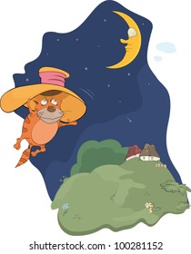 Fairy tale about a cat and a hat