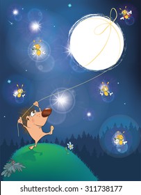A fairy tale about a hedgehog and the Moon