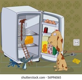 Fairy tale about a mouse a dog and a refrigerator